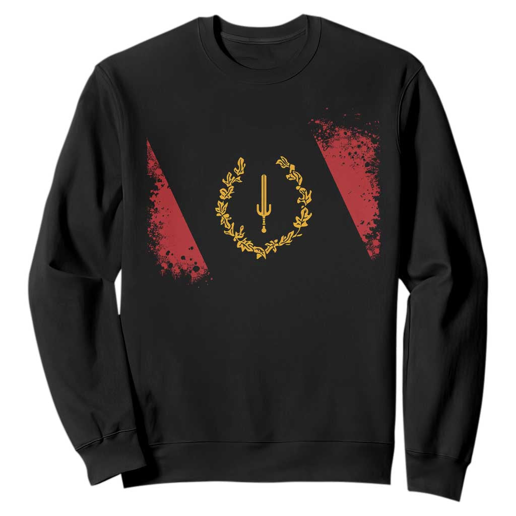 Black American Heritage Flag Sweatshirt Vintage Watercolor Afro African Black History Month TS10 Black Print Your Wear