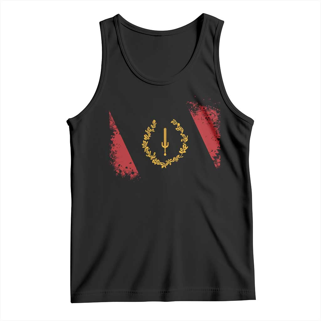 Black American Heritage Flag Tank Top Vintage Watercolor Afro African Black History Month TS10 Black Print Your Wear