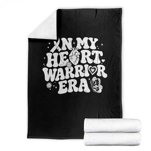 CHD Heart Disease Awareness Throw Blanket In My Heart Warrior Era TS10 Black Print Your Wear