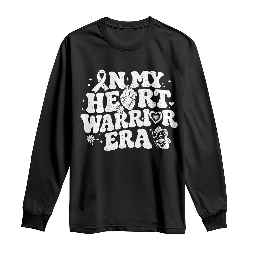 CHD Heart Disease Awareness Long Sleeve Shirt In My Heart Warrior Era TS10 Black Print Your Wear