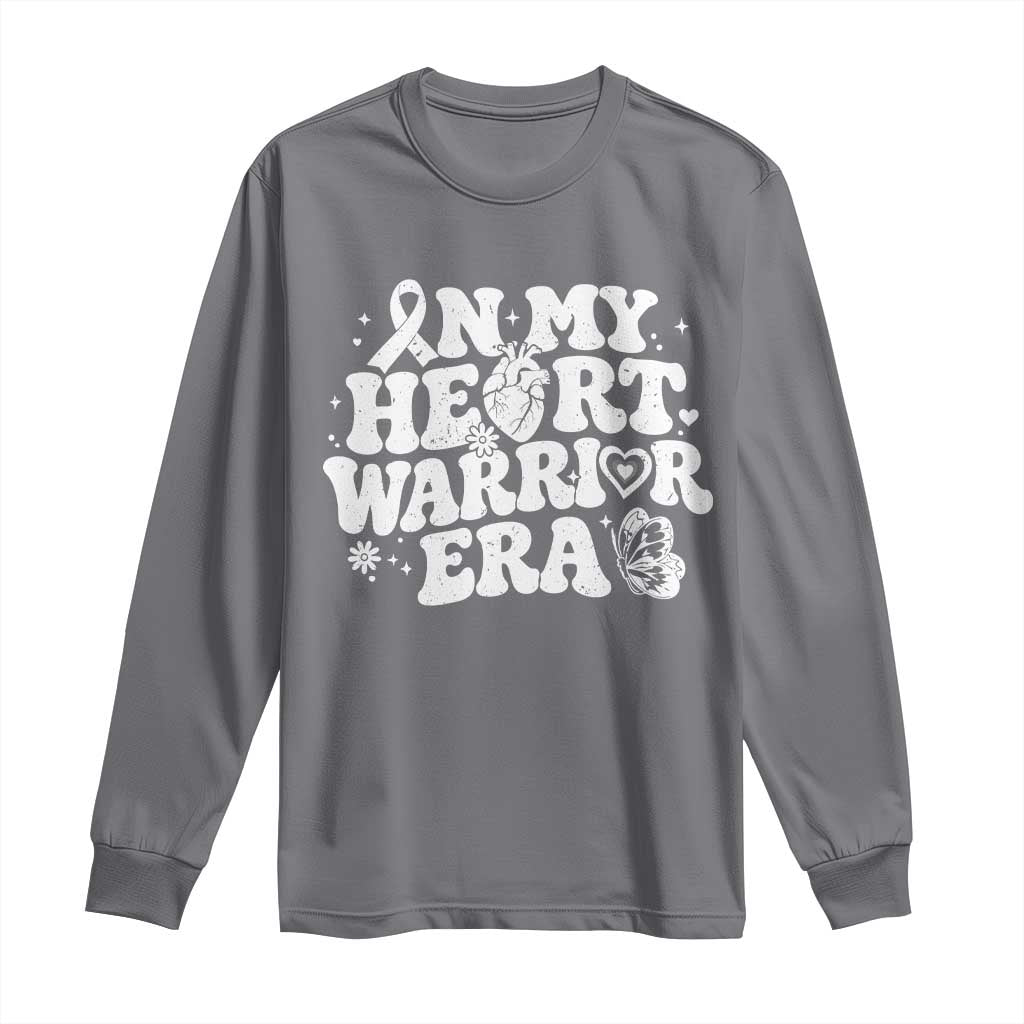 CHD Heart Disease Awareness Long Sleeve Shirt In My Heart Warrior Era TS10 Charcoal Print Your Wear