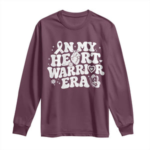 CHD Heart Disease Awareness Long Sleeve Shirt In My Heart Warrior Era TS10 Maroon Print Your Wear