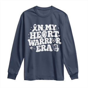 CHD Heart Disease Awareness Long Sleeve Shirt In My Heart Warrior Era TS10 Navy Print Your Wear
