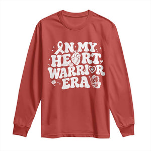 CHD Heart Disease Awareness Long Sleeve Shirt In My Heart Warrior Era TS10 Red Print Your Wear