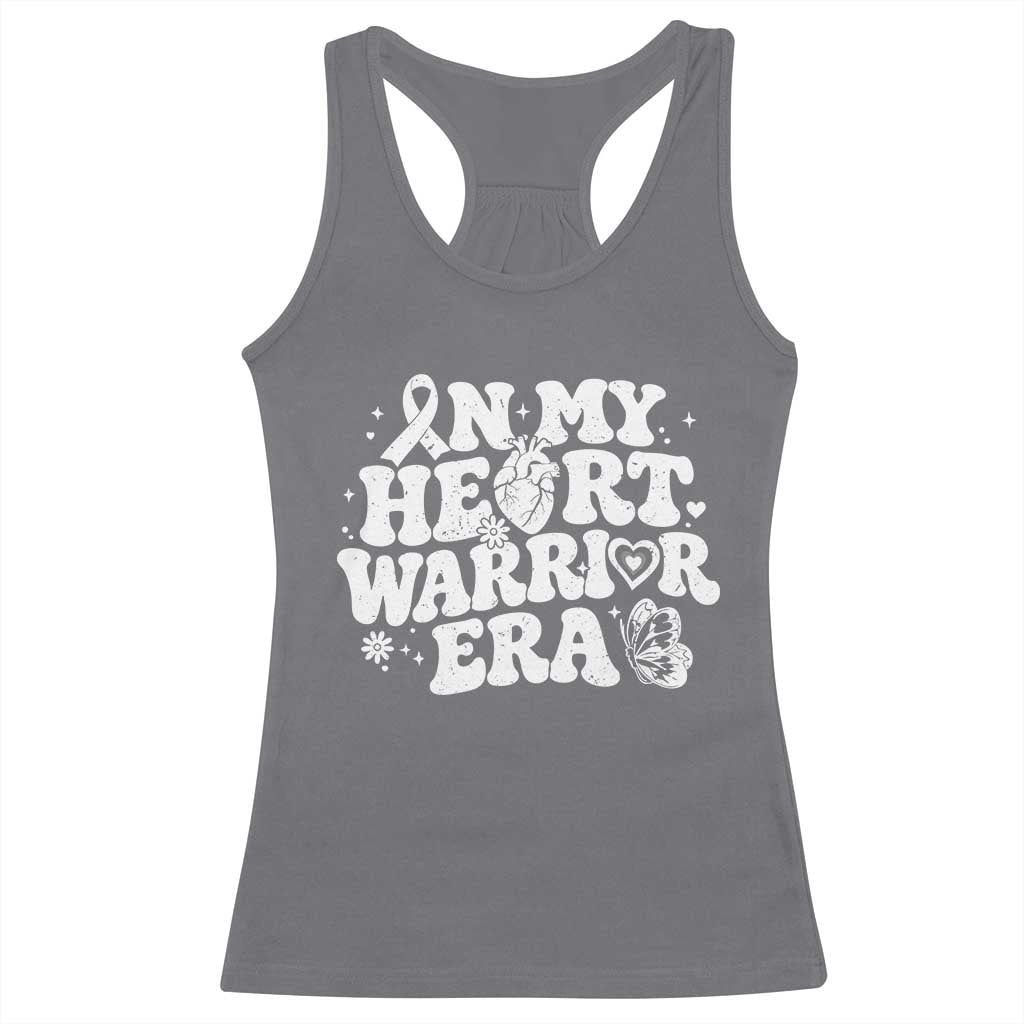 CHD Heart Disease Awareness Racerback Tank Top In My Heart Warrior Era TS10 Charcoal Print Your Wear