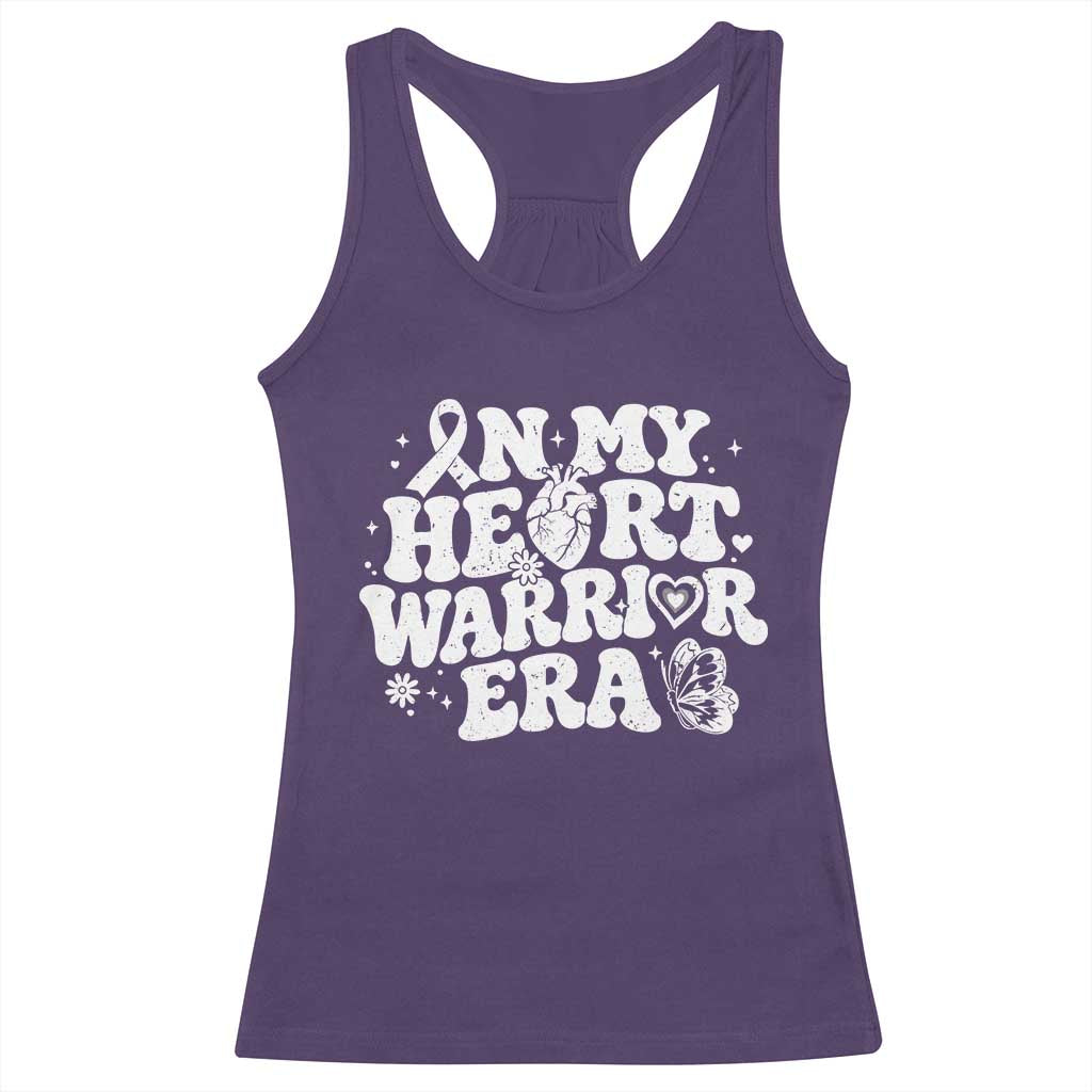 CHD Heart Disease Awareness Racerback Tank Top In My Heart Warrior Era TS10 Purple Print Your Wear