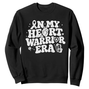CHD Heart Disease Awareness Sweatshirt In My Heart Warrior Era TS10 Black Print Your Wear