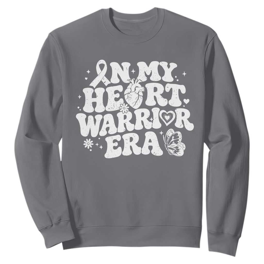 CHD Heart Disease Awareness Sweatshirt In My Heart Warrior Era TS10 Charcoal Print Your Wear