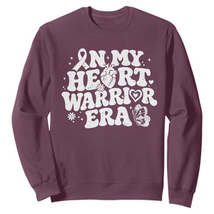 CHD Heart Disease Awareness Sweatshirt In My Heart Warrior Era TS10 Maroon Print Your Wear