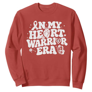 CHD Heart Disease Awareness Sweatshirt In My Heart Warrior Era TS10 Red Print Your Wear