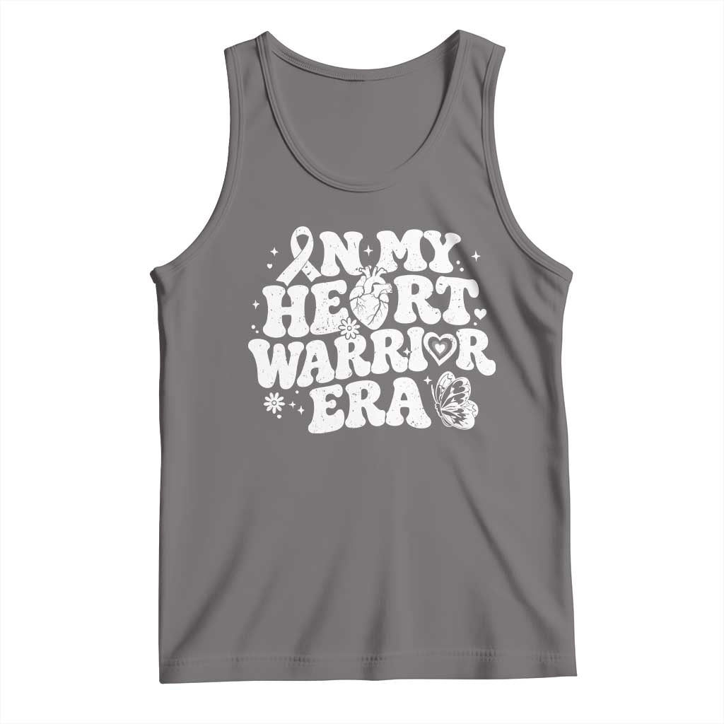 CHD Heart Disease Awareness Tank Top In My Heart Warrior Era TS10 Deep Heather Print Your Wear