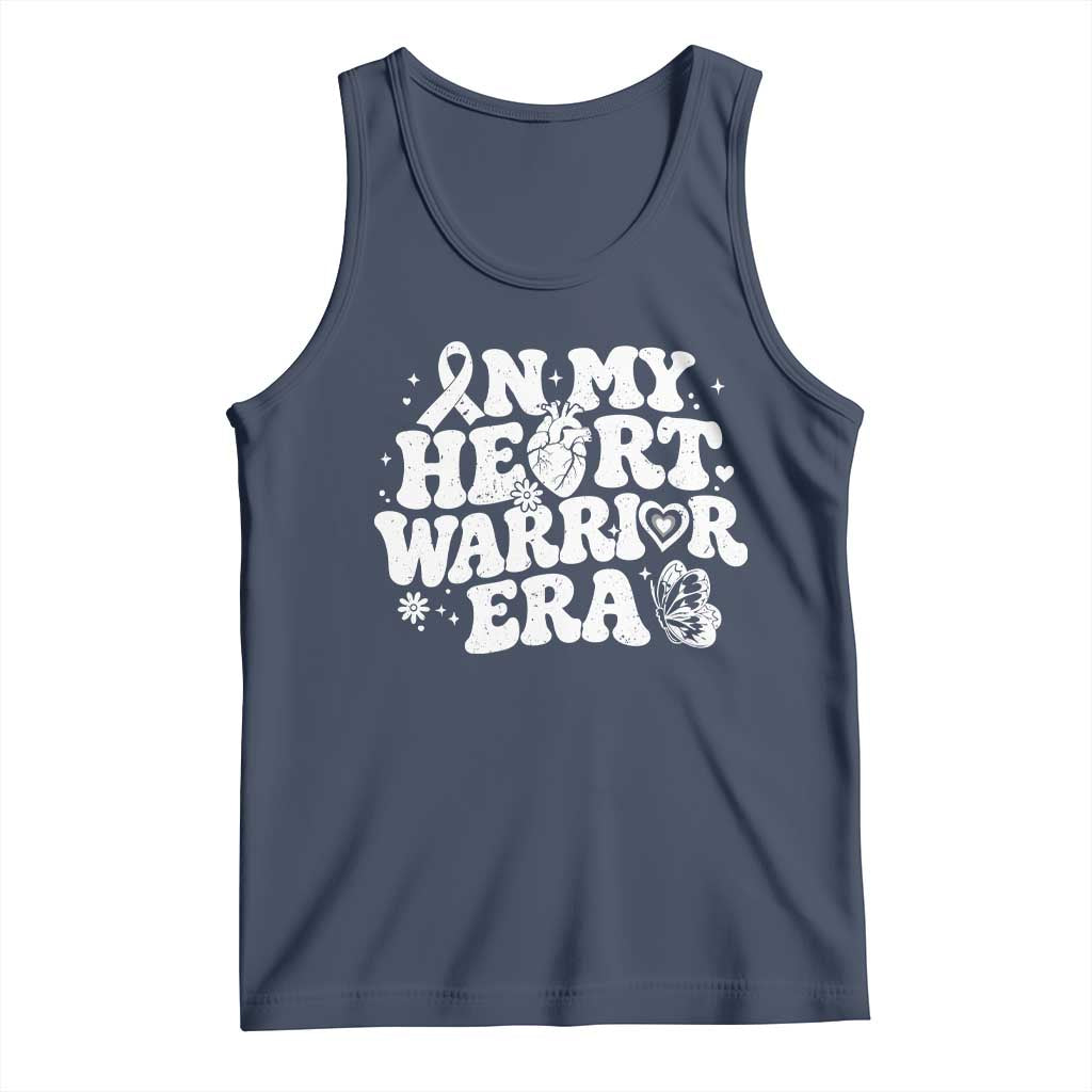 CHD Heart Disease Awareness Tank Top In My Heart Warrior Era TS10 Navy Print Your Wear