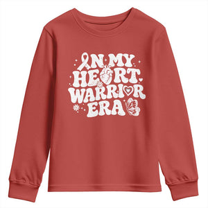 CHD Heart Disease Awareness Youth Sweatshirt In My Heart Warrior Era TS10 Red Print Your Wear