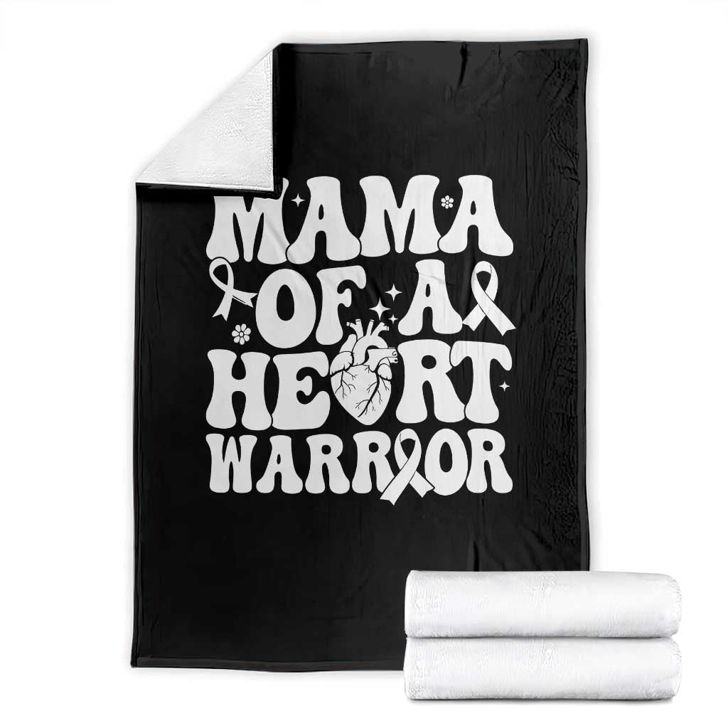 CHD Heart Disease Awareness Throw Blanket Heart Warrior Mama TS10 Black Print Your Wear
