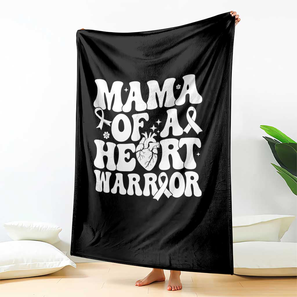 CHD Heart Disease Awareness Throw Blanket Heart Warrior Mama TS10 Print Your Wear