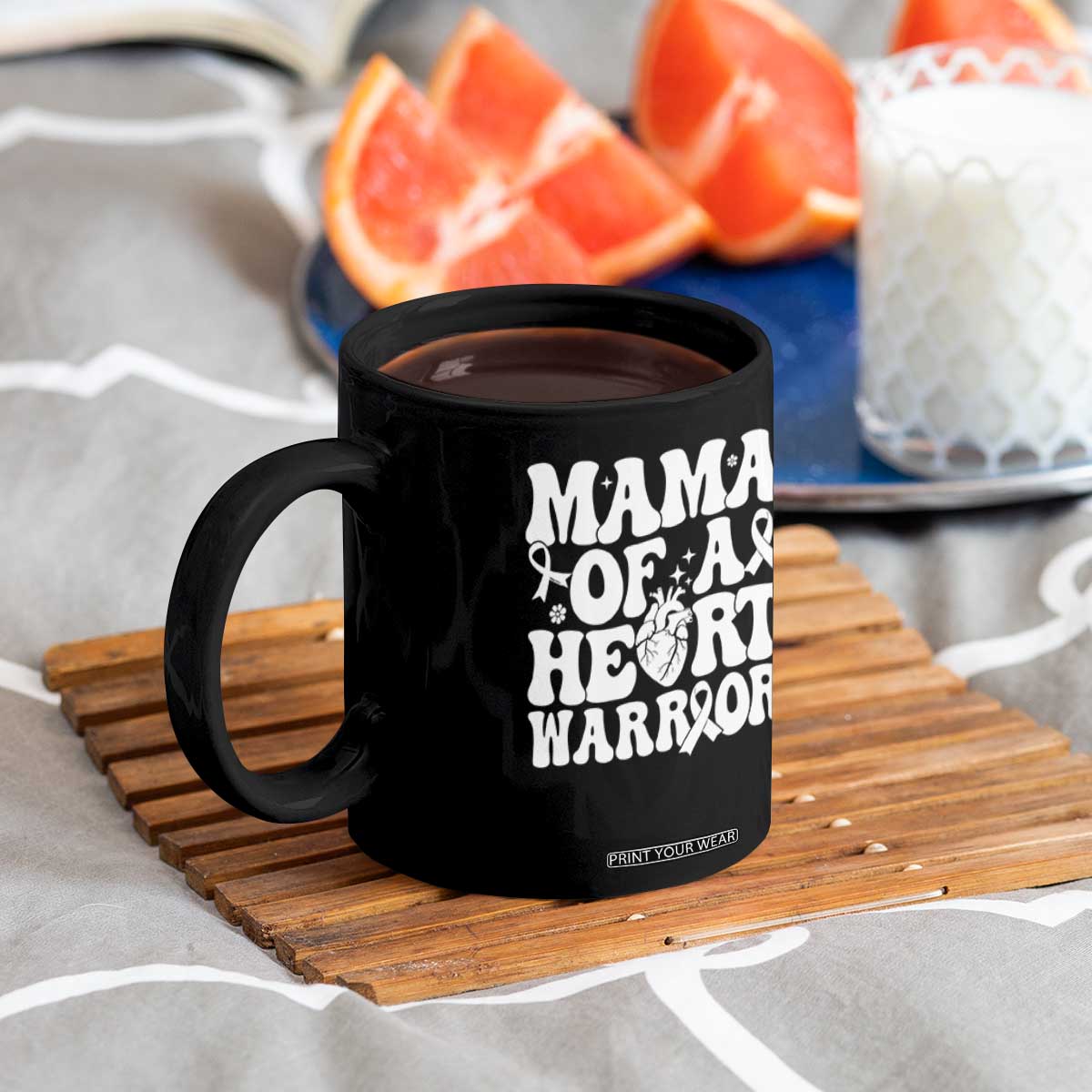 CHD Heart Disease Awareness Coffee Mug Heart Warrior Mama TS10 Print Your Wear