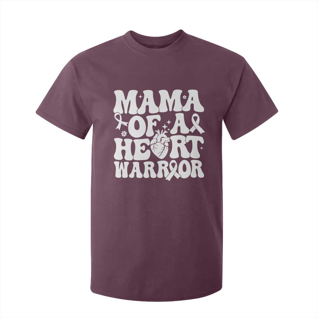 CHD Heart Disease Awareness T Shirt For Kid Heart Warrior Mama TS10 Maroon Print Your Wear