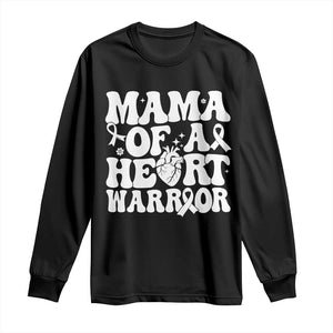 CHD Heart Disease Awareness Long Sleeve Shirt Heart Warrior Mama TS10 Black Print Your Wear