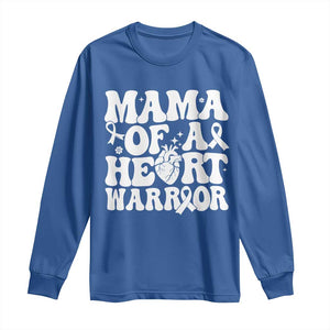 CHD Heart Disease Awareness Long Sleeve Shirt Heart Warrior Mama TS10 Royal Blue Print Your Wear