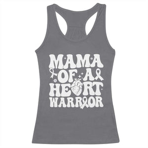 CHD Heart Disease Awareness Racerback Tank Top Heart Warrior Mama TS10 Charcoal Print Your Wear