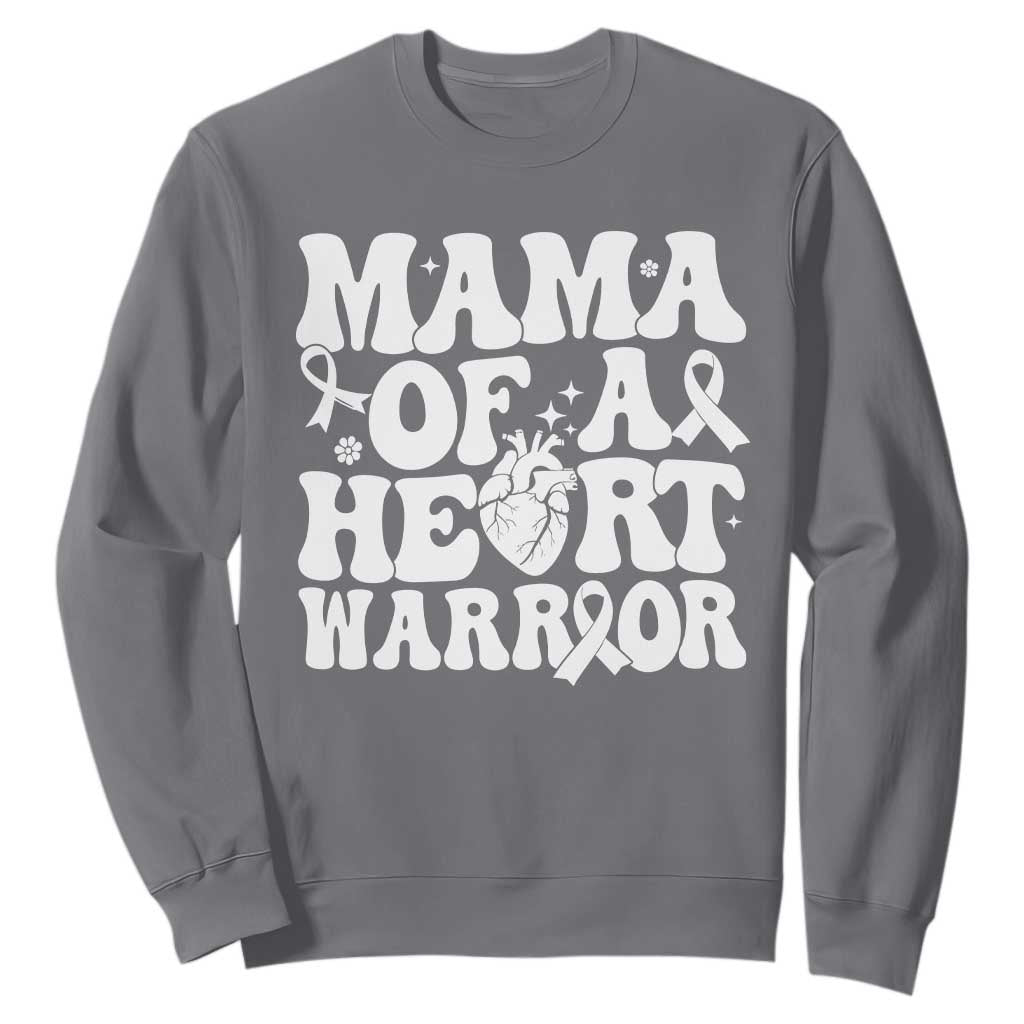 CHD Heart Disease Awareness Sweatshirt Heart Warrior Mama TS10 Charcoal Print Your Wear