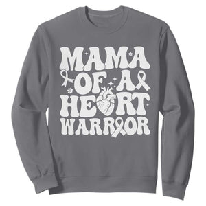 CHD Heart Disease Awareness Sweatshirt Heart Warrior Mama TS10 Charcoal Print Your Wear