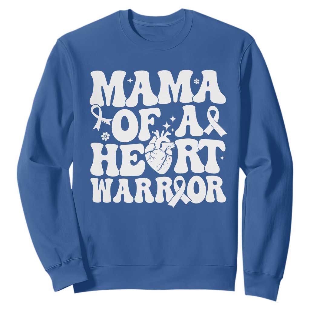 CHD Heart Disease Awareness Sweatshirt Heart Warrior Mama TS10 Royal Blue Print Your Wear