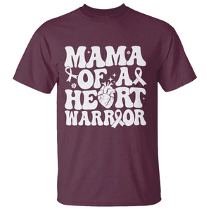CHD Heart Disease Awareness T Shirt Heart Warrior Mama TS10 Maroon Print Your Wear