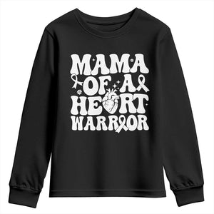 CHD Heart Disease Awareness Youth Sweatshirt Heart Warrior Mama TS10 Black Print Your Wear