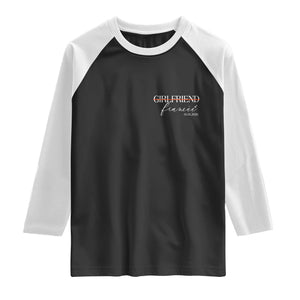 Personalized Fiancee Raglan Shirt Custom Date Girlfriend Engagement Gifts Future Mr and Mrs TS10 Black White Print Your Wear
