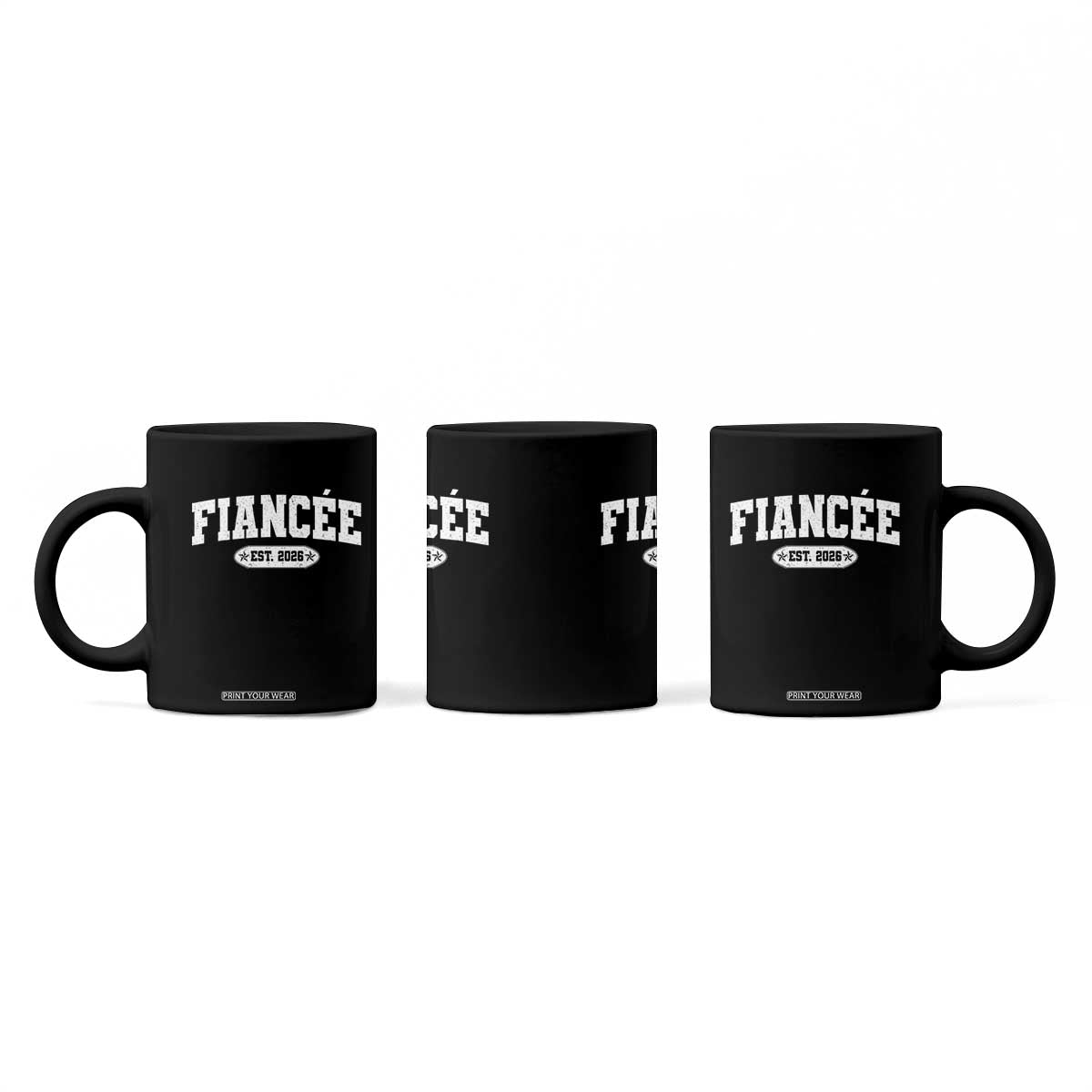 Fiancee Est 2026 Coffee Mug Future Mrs. and Mr. Bridal Shower Engagement Gift TS10 Print Your Wear