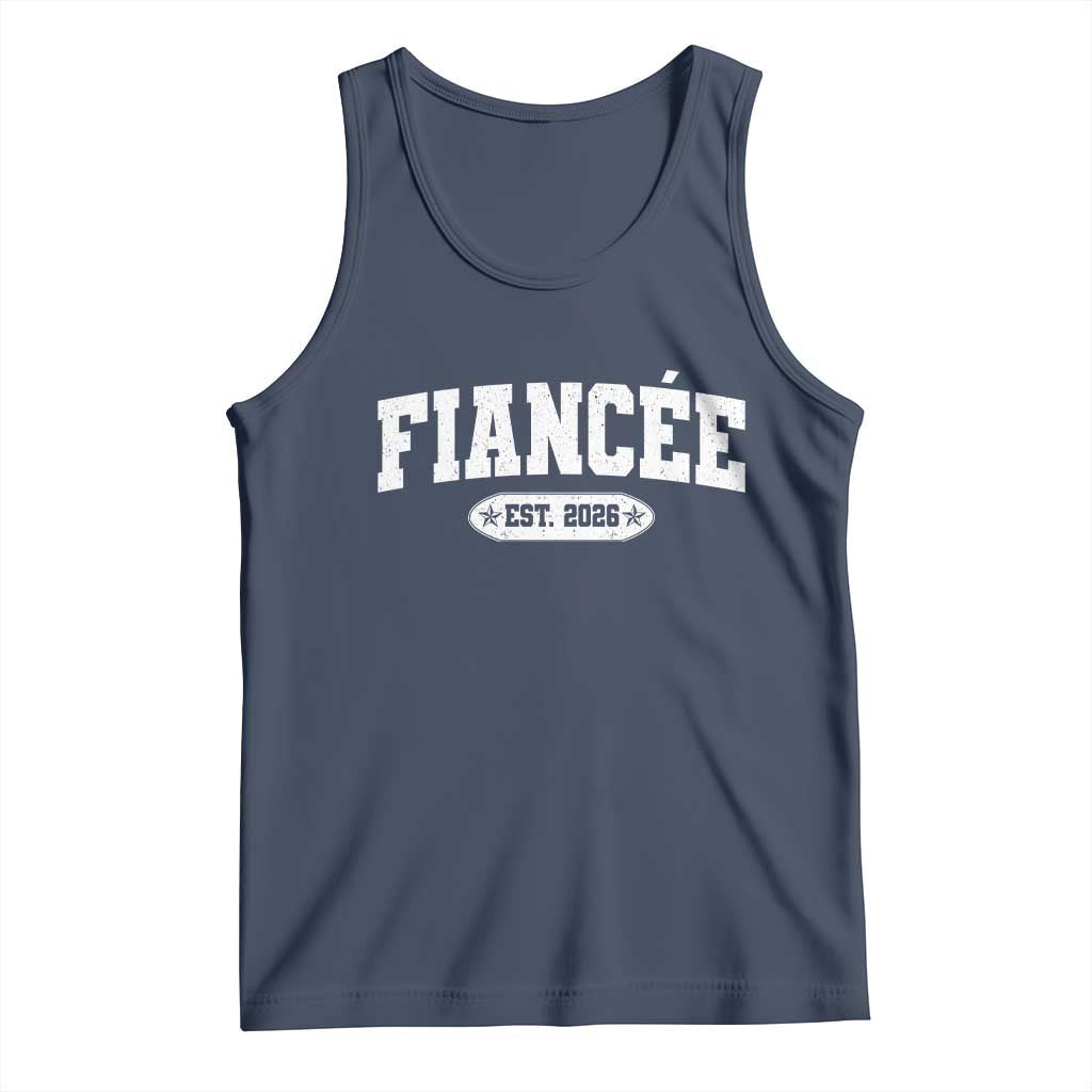 Fiancee Est 2026 Tank Top Future Mrs. and Mr. Bridal Shower Engagement Gift TS10 Navy Print Your Wear