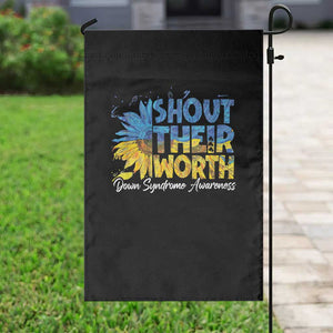 Down Syndrome Awareness Sunflower Garden Flag Shout Their Worth TS10 Print Your Wear