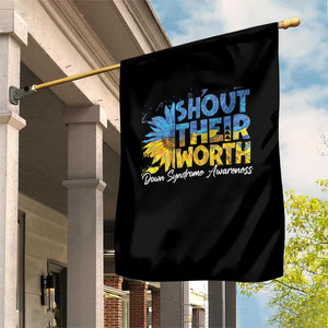 Down Syndrome Awareness Sunflower Garden Flag Shout Their Worth TS10 Print Your Wear