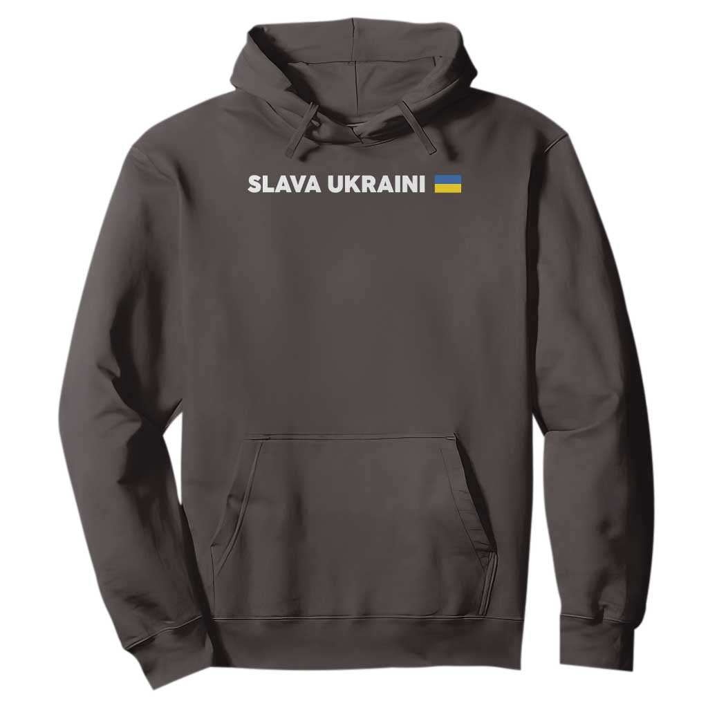 Slava Ukraini Ukraine Flag Hoodie Ukrainian Pride TS10 Dark Chocolate Print Your Wear