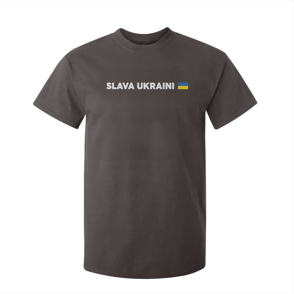 Slava Ukraini Ukraine Flag T Shirt For Kid Ukrainian Pride TS10 Dark Chocolate Print Your Wear