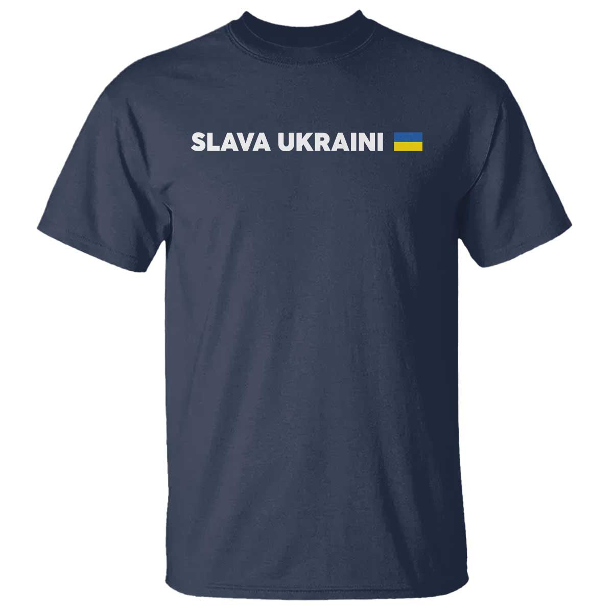 Slava Ukraini Ukraine Flag T Shirt Ukrainian Pride TS10 Navy Print Your Wear