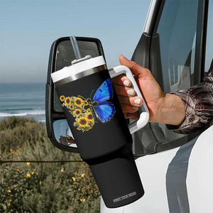 Sunflower Butterfly Ukraine Flag Tumbler With Handle TS10 Print Your Wear