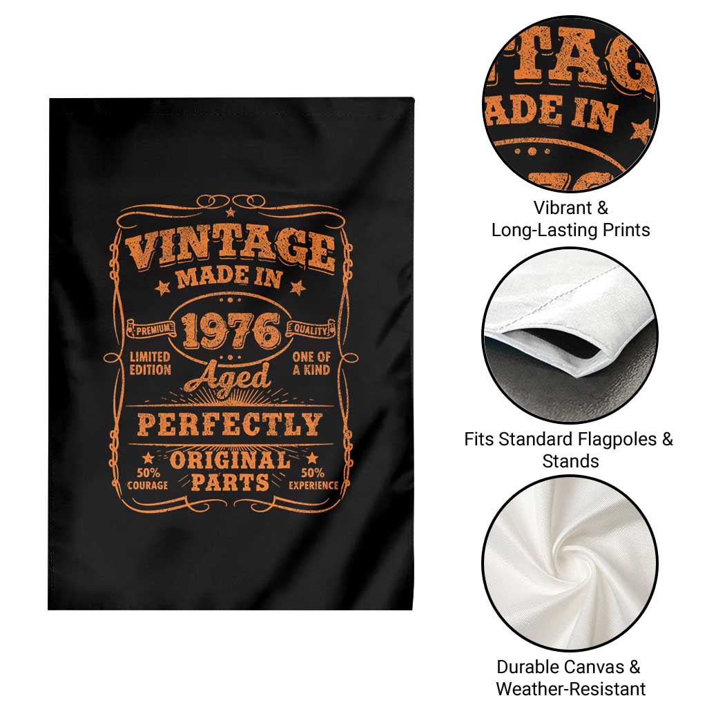 Vintage 50 Birthday Garden Flag 50yr 1976 50th Birthday TS10 Print Your Wear