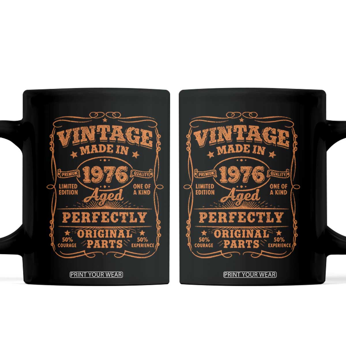 Vintage 50 Birthday Coffee Mug 50yr 1976 50th Birthday TS10 Black Print Your Wear
