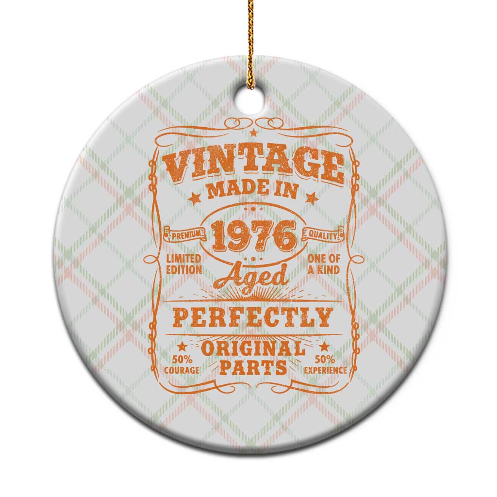 Vintage 50 Birthday Ceramic Ornament 50yr 1976 50th Birthday TS10 1pc Christmas Plaid Print Your Wear