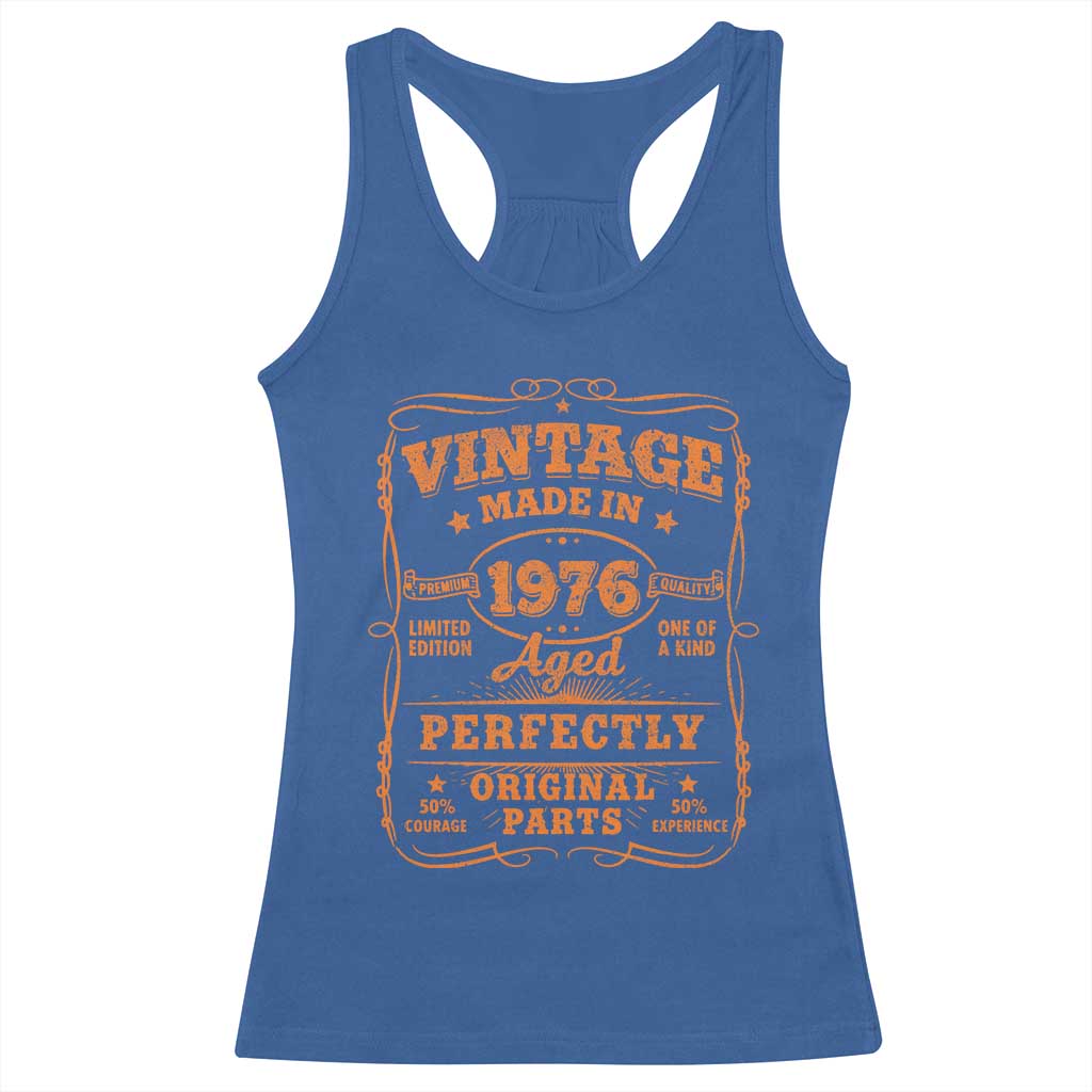 Vintage 50 Birthday Racerback Tank Top 50yr 1976 50th Birthday TS10 Royal Blue Print Your Wear
