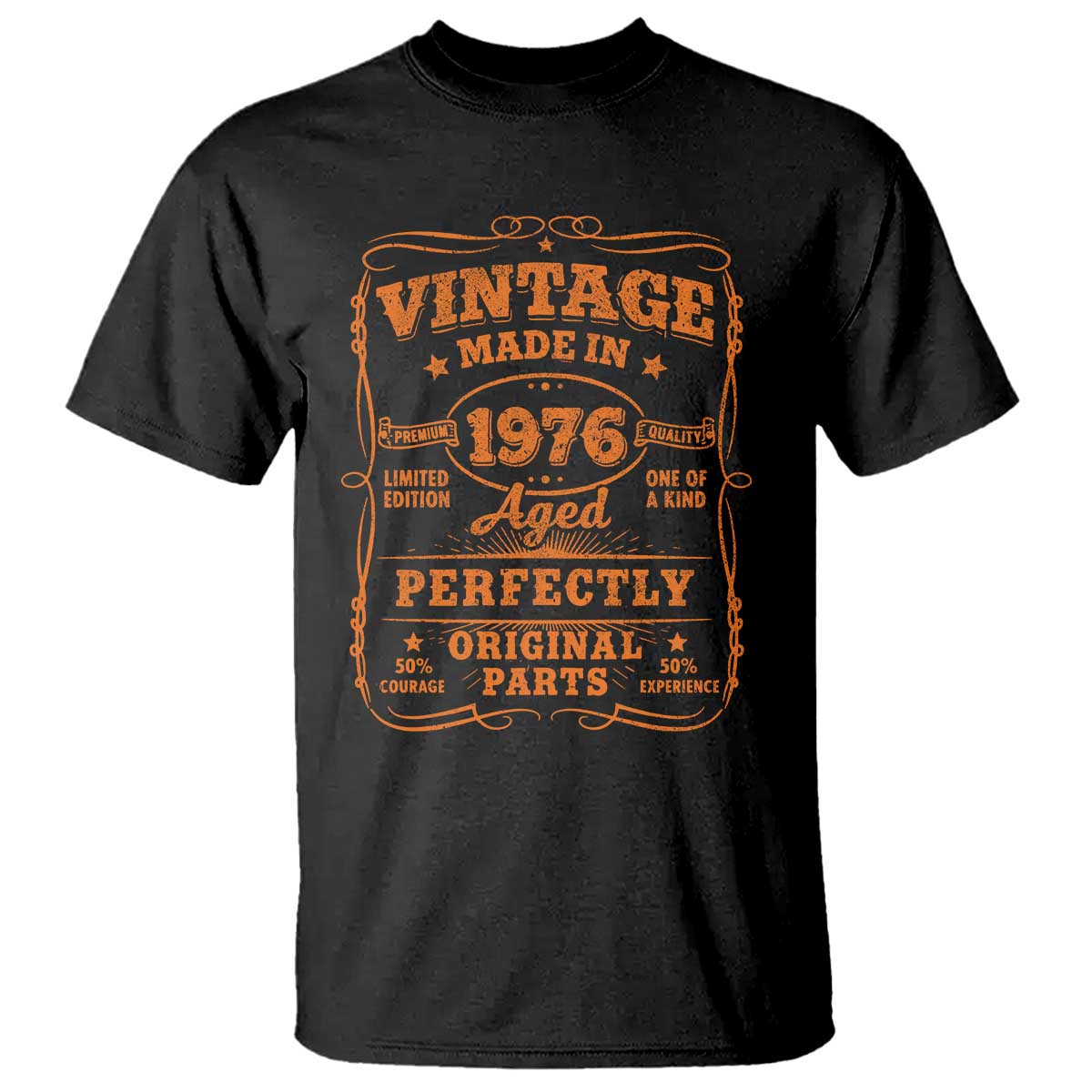 Vintage 50 Birthday T Shirt 50yr 1976 50th Birthday TS10 Black Print Your Wear