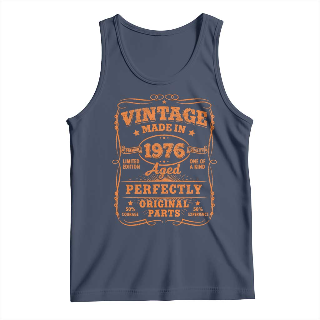 Vintage 50 Birthday Tank Top 50yr 1976 50th Birthday TS10 Navy Print Your Wear