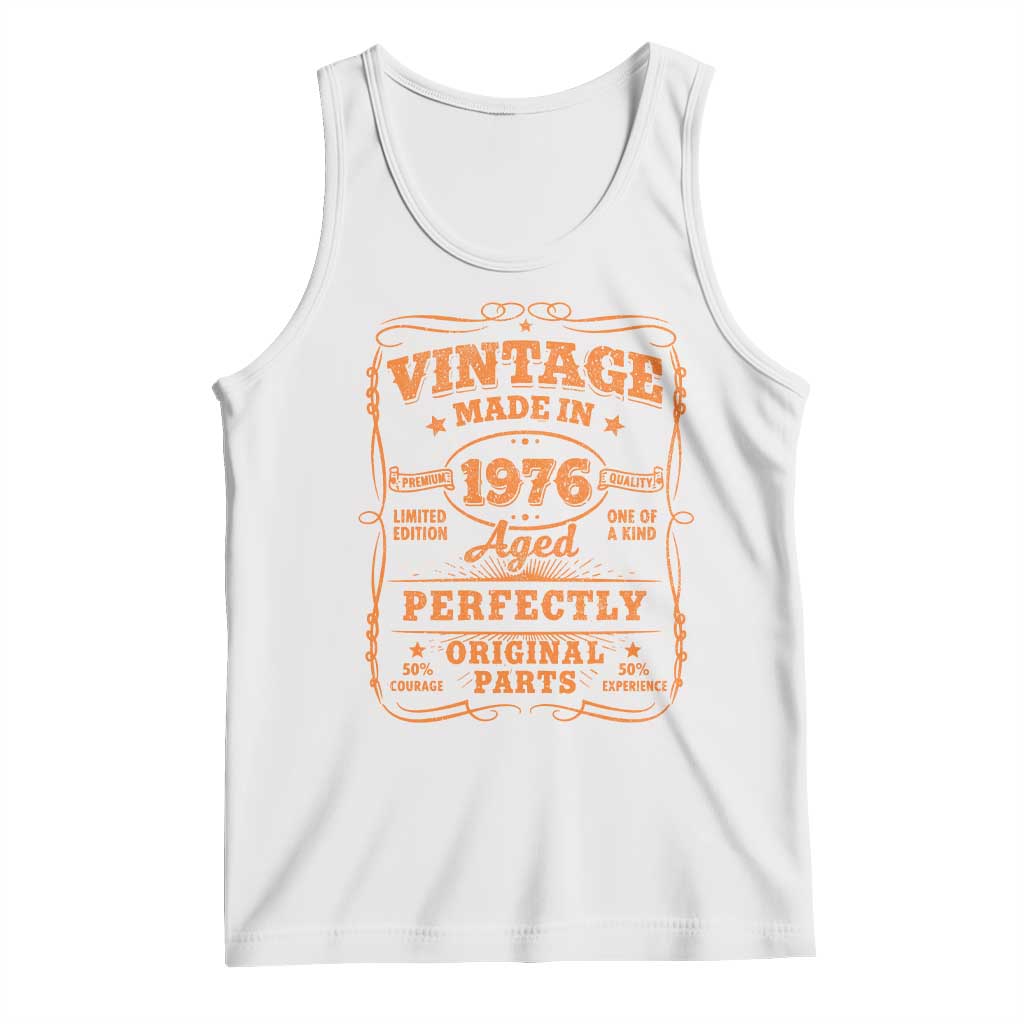 Vintage 50 Birthday Tank Top 50yr 1976 50th Birthday TS10 White Print Your Wear
