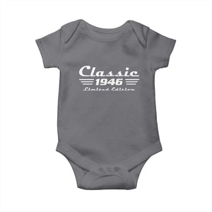 Classic 1946 Birthday Baby Onesie 80yr 80th Birthday TS10 Charcoal Print Your Wear