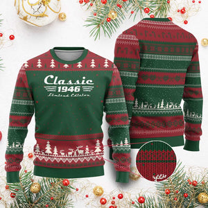 Classic 1946 Birthday Ugly Christmas Sweater 80yr 80th Birthday TS10 Red Green Print Your Wear