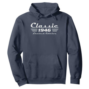 Classic 1946 Birthday Hoodie 80yr 80th Birthday TS10 Navy Print Your Wear