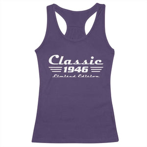 Classic 1946 Birthday Racerback Tank Top 80yr 80th Birthday TS10 Purple Print Your Wear