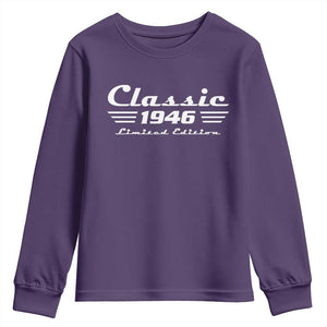 Classic 1946 Birthday Youth Sweatshirt 80yr 80th Birthday TS10 Purple Print Your Wear